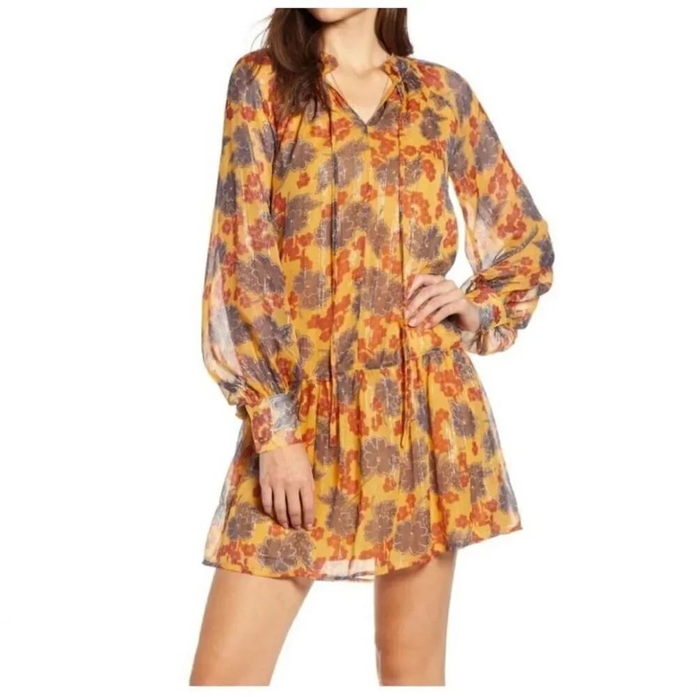 Scotch and Soda Stargazer Drop Waist Peasant Dress XS NWT